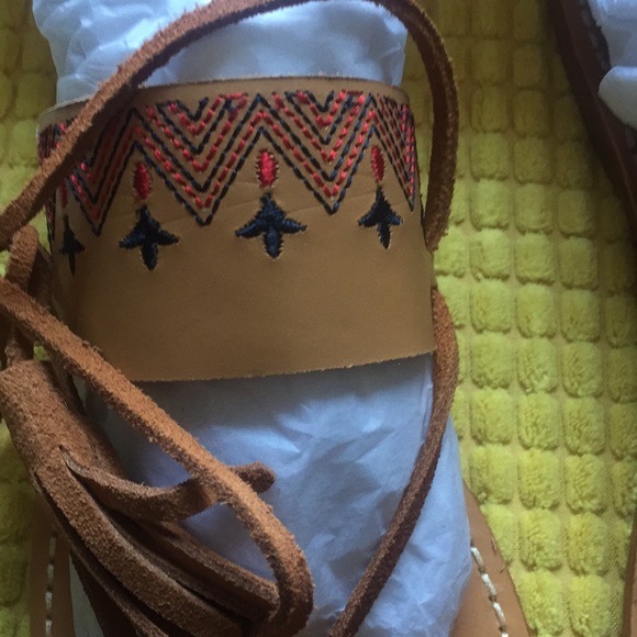 Soludos leather lace up sandals - Picture 3 of 6